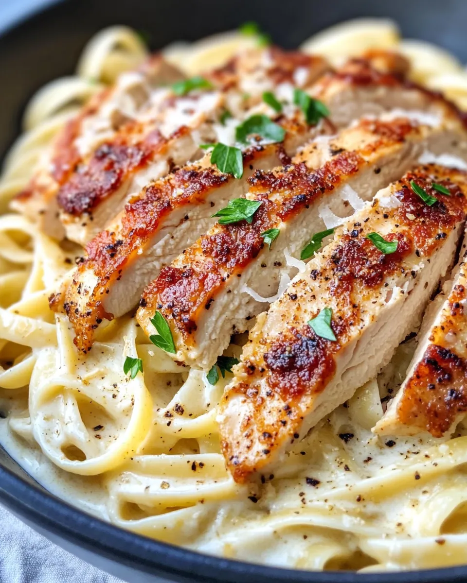 Easy Creamy Chicken Alfredo with Bacon recipe photo