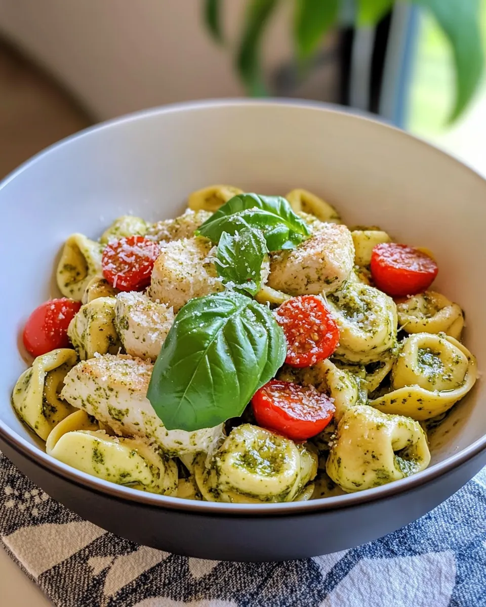 Classic Creamy Chicken Pesto Tortellini dish photo