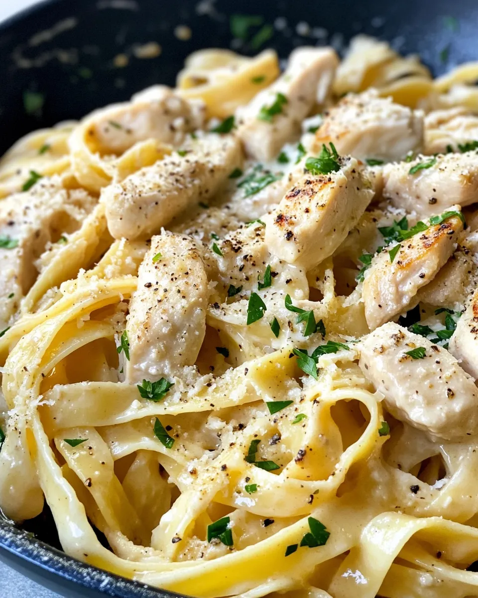Homemade Creamy Garlic Herb Chicken Pasta photo