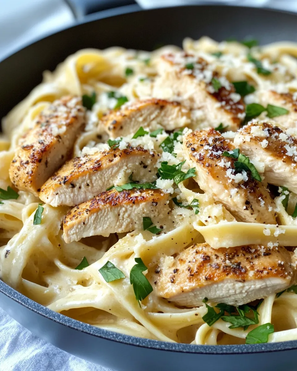 Classic Creamy Garlic Herb Chicken Pasta image