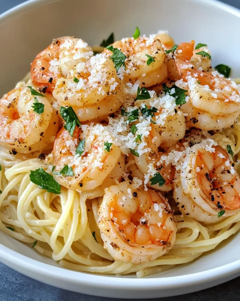 Homemade Creamy Garlic Parmesan Shrimp Spaghetti recipe photo