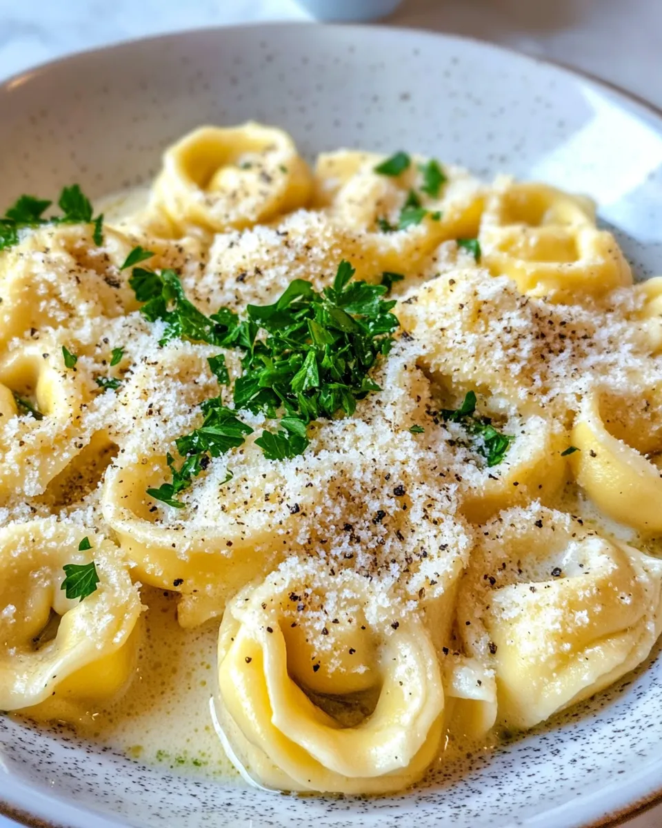 Classic Creamy Garlic Parmesan Tortellini dish photo