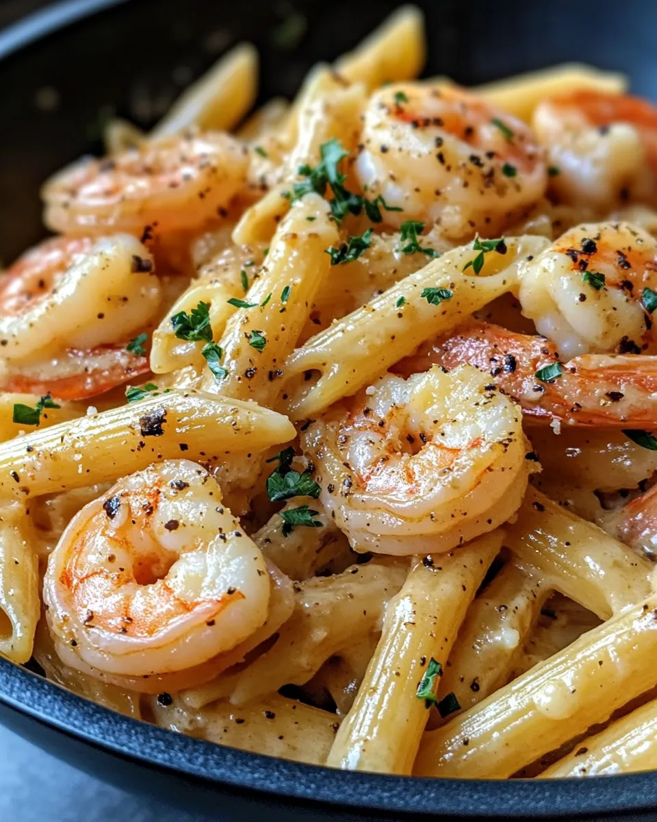 Delicious Creamy Garlic Shrimp Penne dish photo
