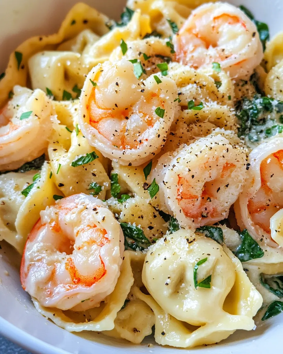 Delicious Creamy Garlic Shrimp Tortellini dish photo