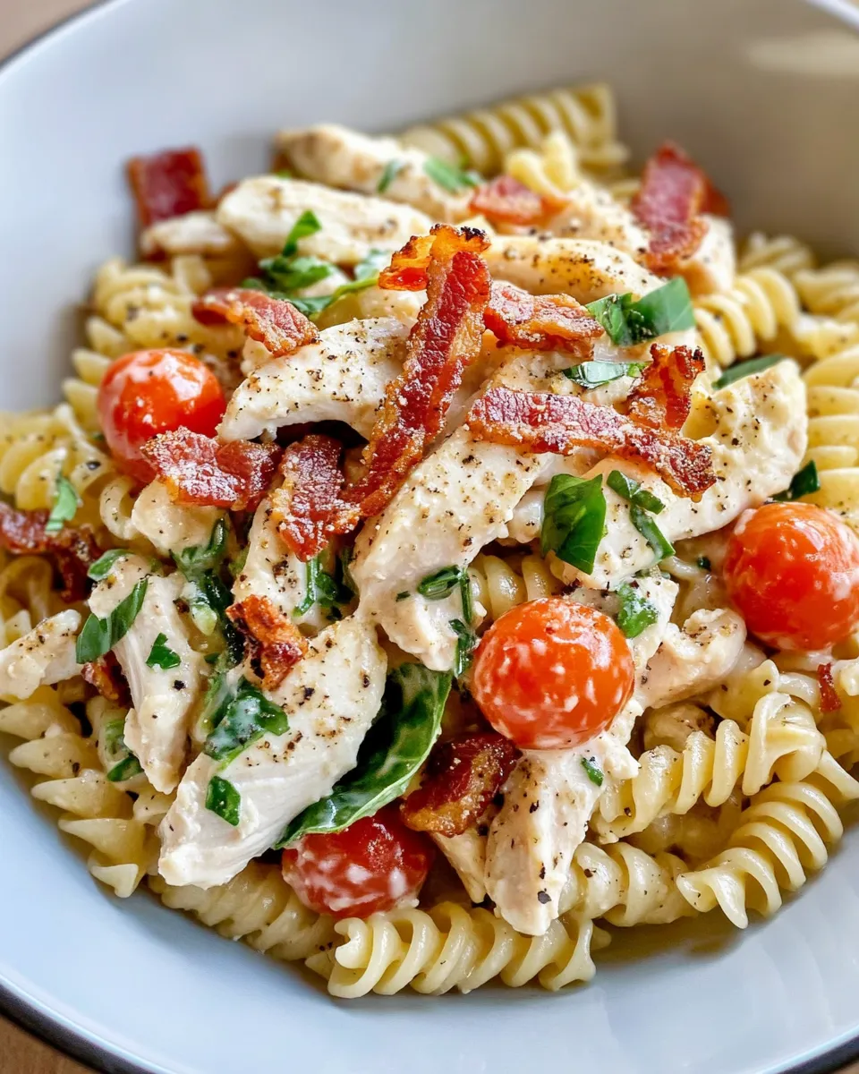 Classic Creamy Ranch Bacon Chicken Pasta image