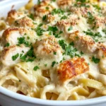 Homemade Creamy Ranch Chicken Alfredo Bake photo