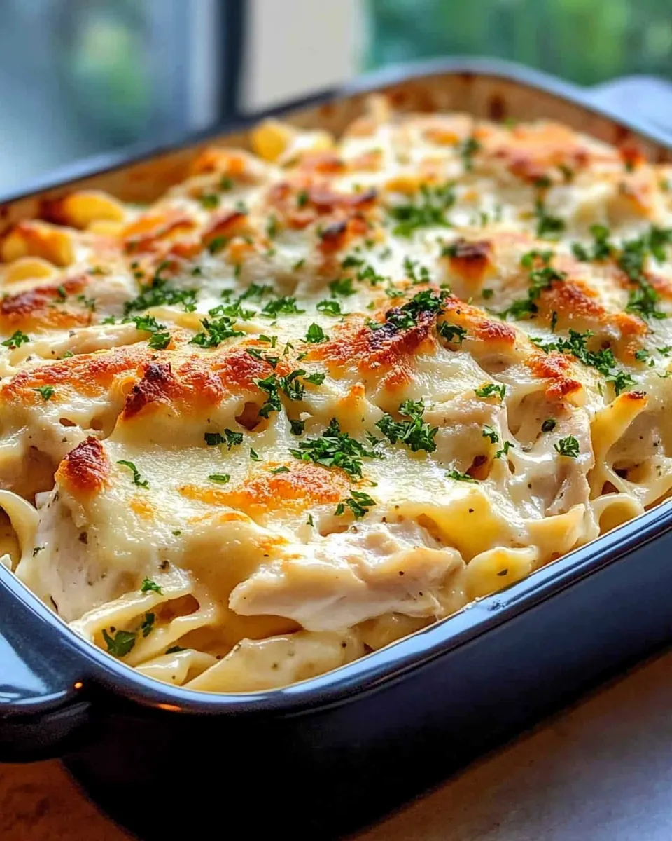 Classic Creamy Ranch Chicken Alfredo Bake image