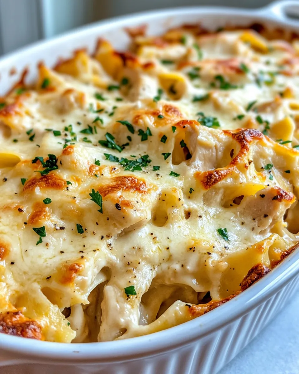 Easy Creamy Ranch Chicken Alfredo Bake recipe photo