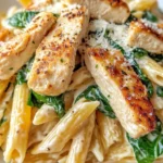 Homemade Creamy Spinach Artichoke Chicken Pasta recipe photo