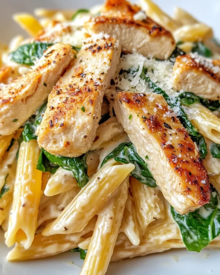 Homemade Creamy Spinach Artichoke Chicken Pasta recipe photo