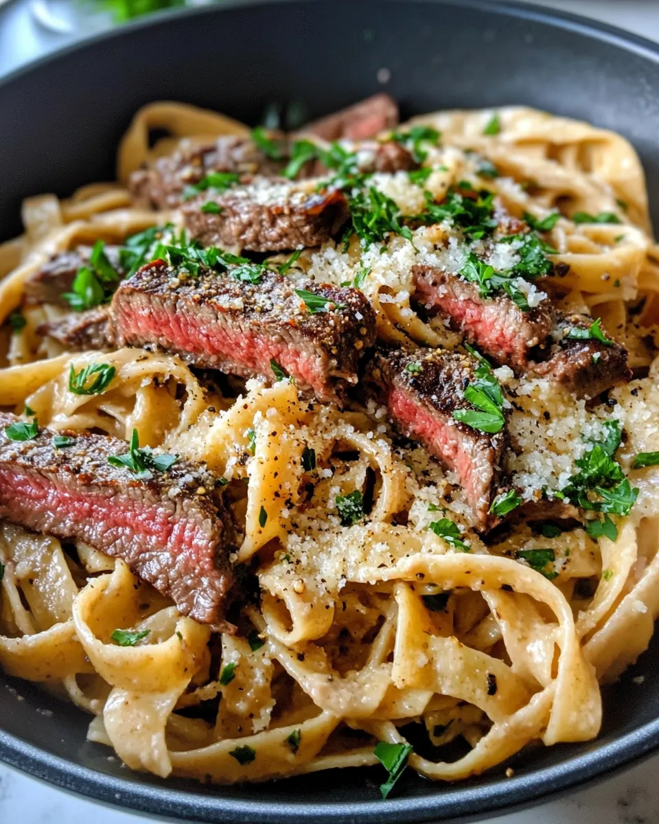 Homemade Creamy Steak Pasta for Effortless Gourmet Dining photo
