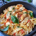 Homemade Creamy Tomato Basil Chicken Pasta photo