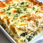 Homemade Creamy White Lasagna with Chicken photo
