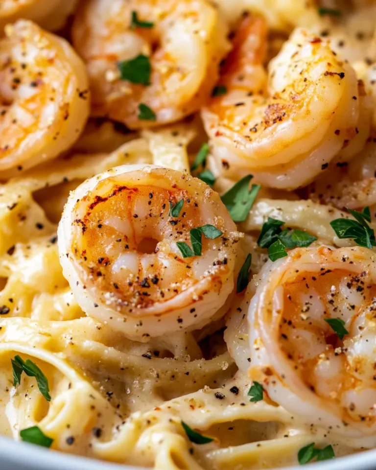 Homemade Garlic Butter Shrimp Alfredo Bake photo