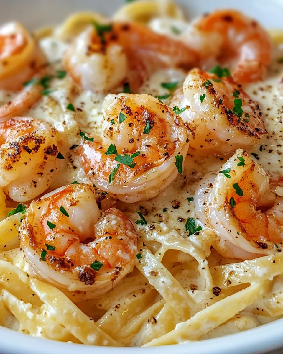 Classic Garlic Butter Shrimp Alfredo Bake image