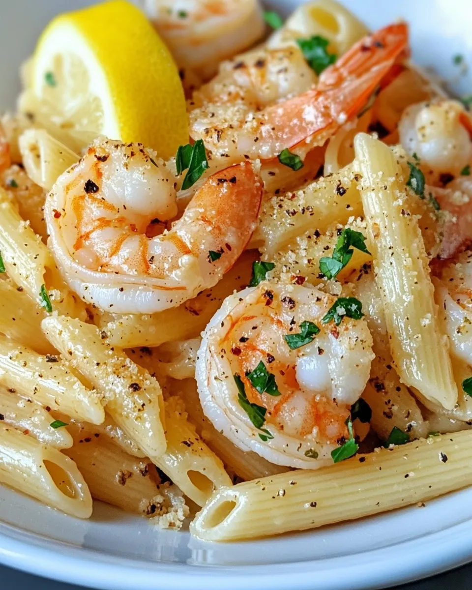 Homemade Garlic Butter Shrimp Penne recipe photo