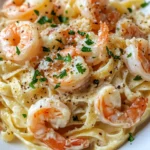 Homemade Garlic Parmesan Shrimp Alfredo recipe photo