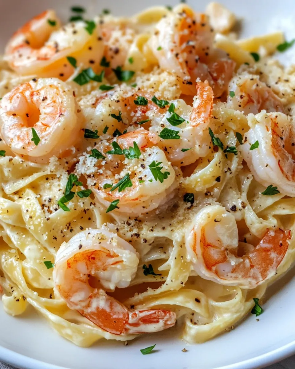 Homemade Garlic Parmesan Shrimp Alfredo recipe photo
