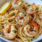 Homemade Lemon Garlic Butter Shrimp Linguine photo