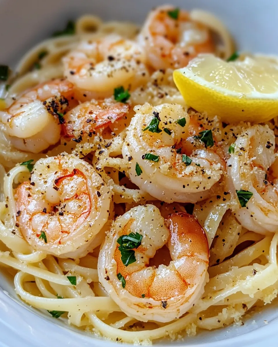 Easy Lemon Garlic Butter Shrimp Linguine recipe photo