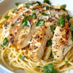 Homemade Lemon Garlic Chicken Spaghetti photo