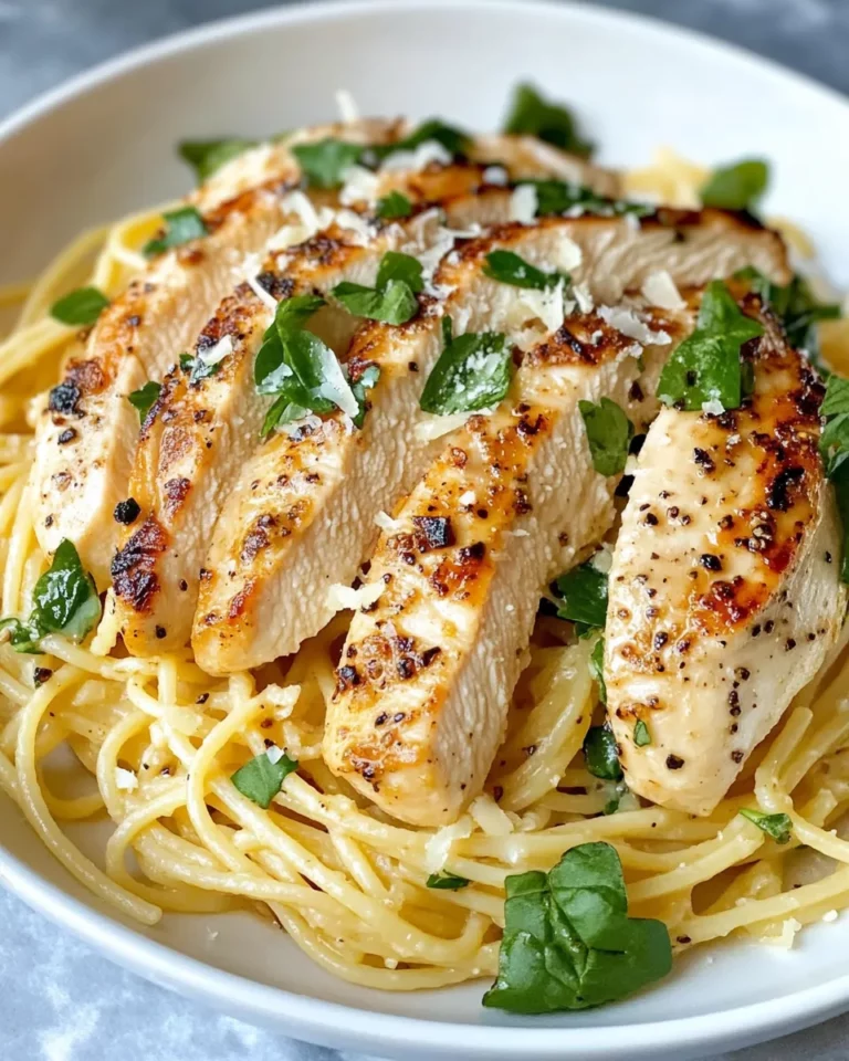 Homemade Lemon Garlic Chicken Spaghetti photo