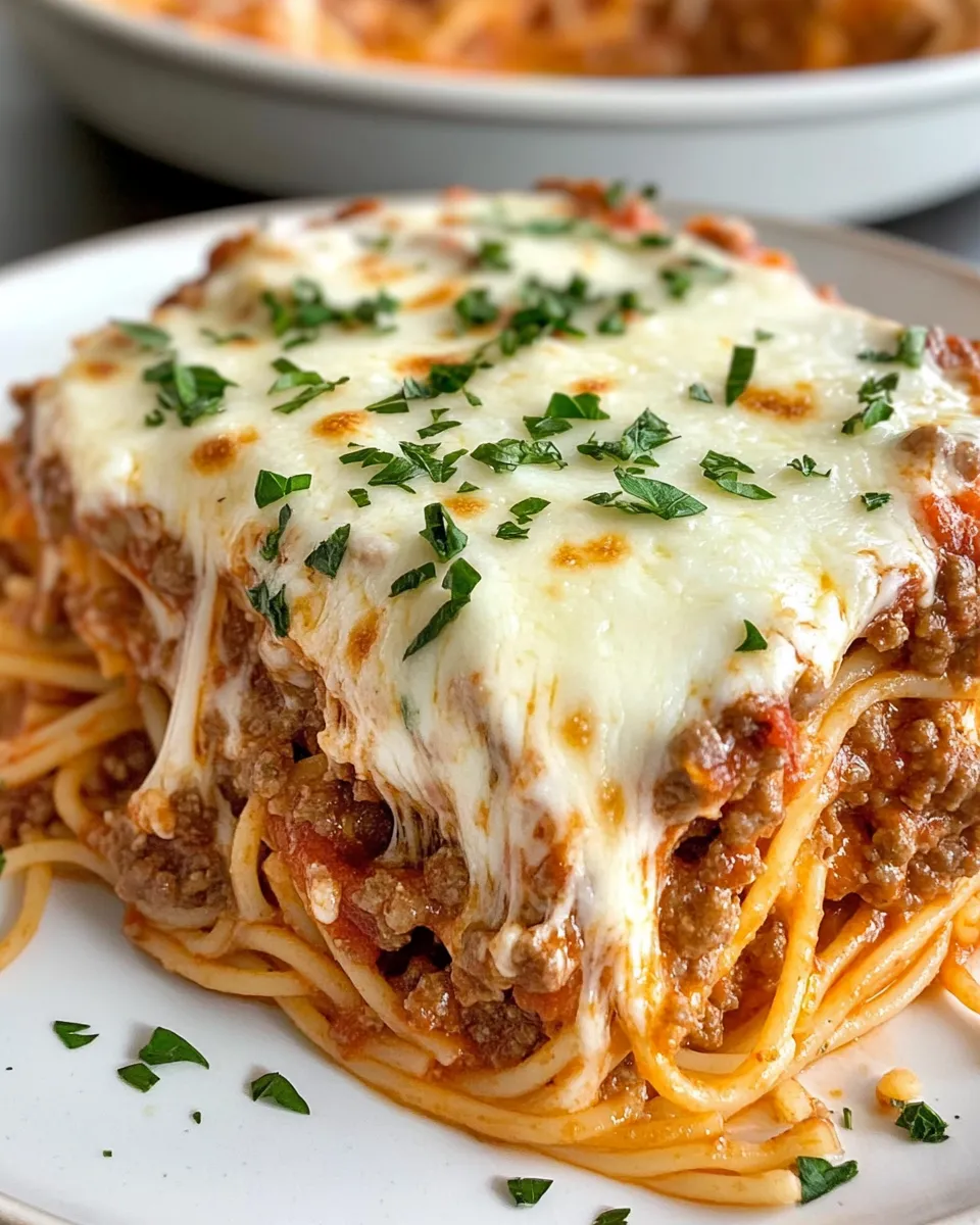 Easy Million Dollar Spaghetti food shot