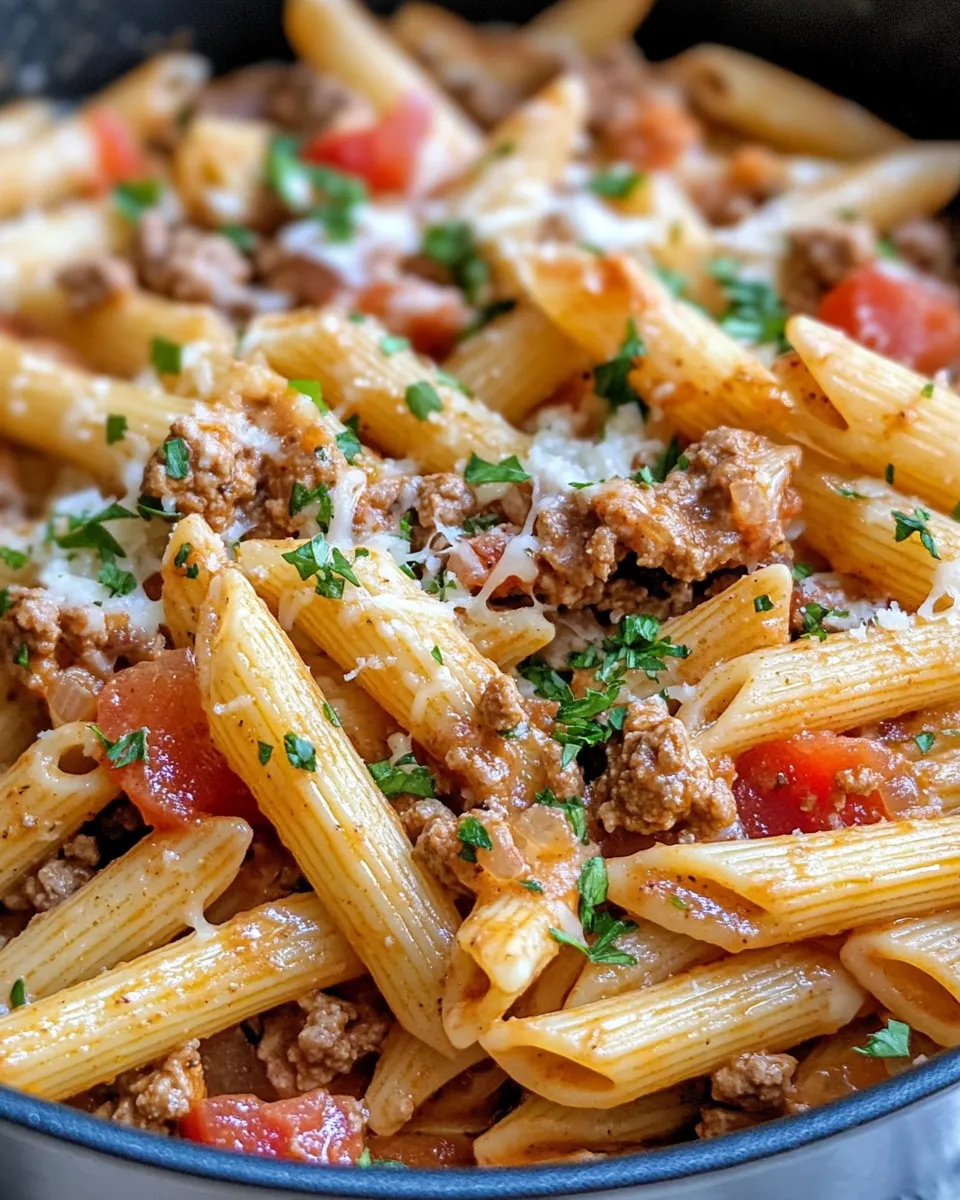 Delicious One-Pot Creamy Cajun Beef Pasta image
