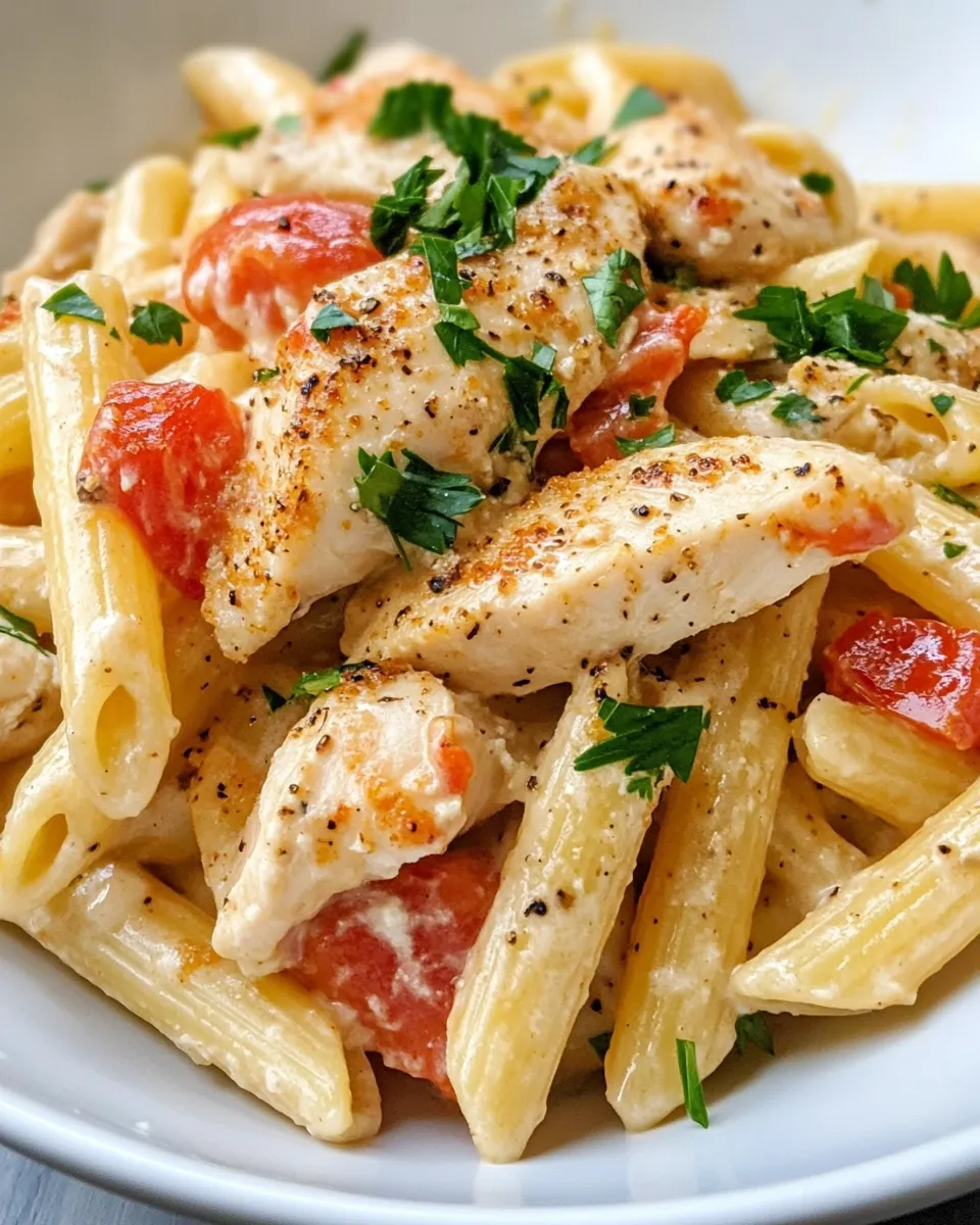 Delicious Spicy Cajun Chicken Penne shot