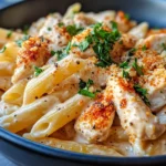 Homemade Spicy Chicken Alfredo Penne recipe photo