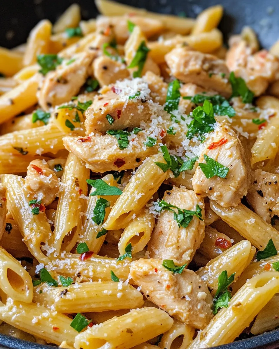 Easy Spicy Garlic Butter Chicken Pasta recipe photo
