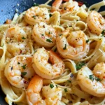 Homemade Spicy Garlic Butter Shrimp Linguine recipe photo
