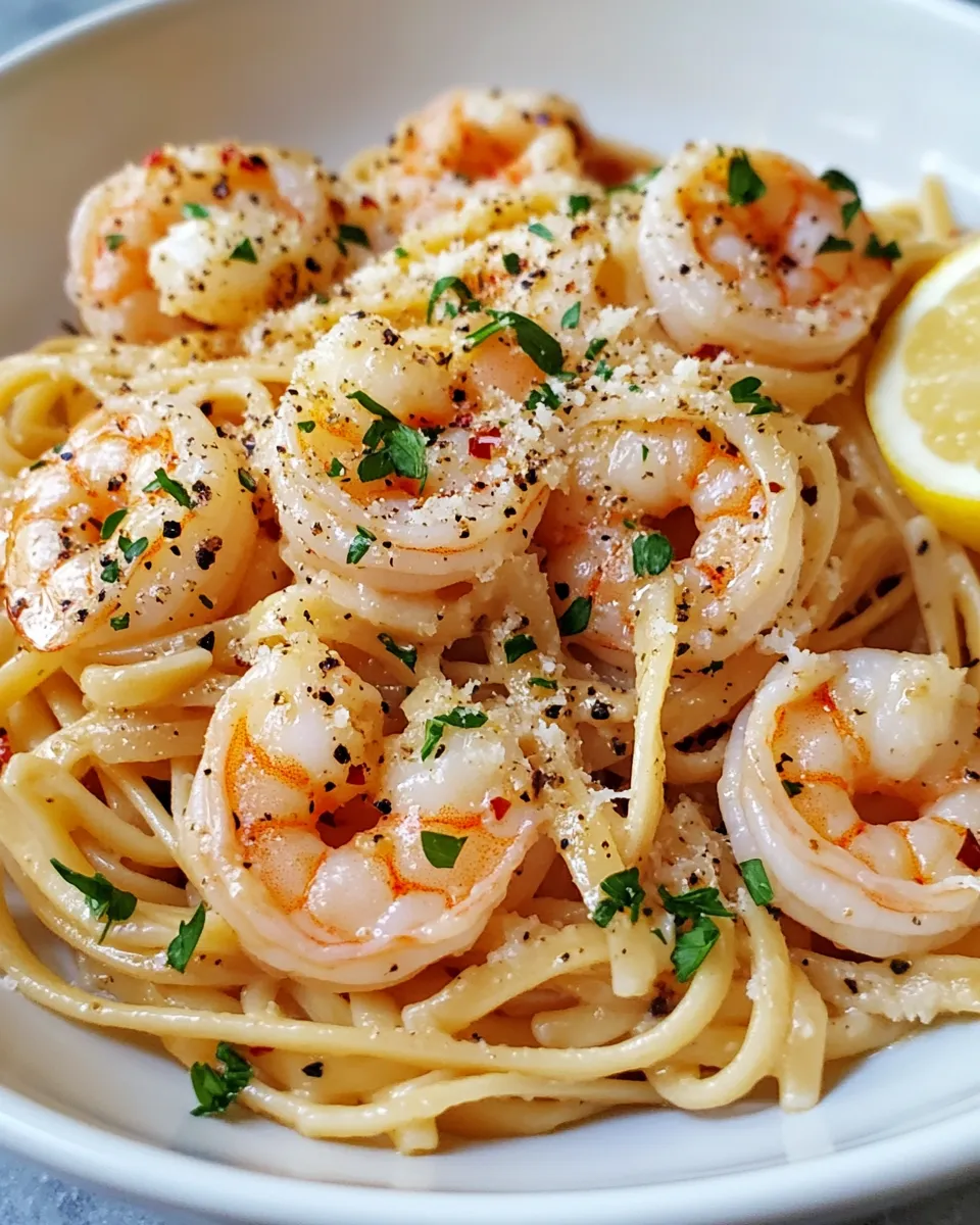 Classic Spicy Garlic Butter Shrimp Linguine dish photo