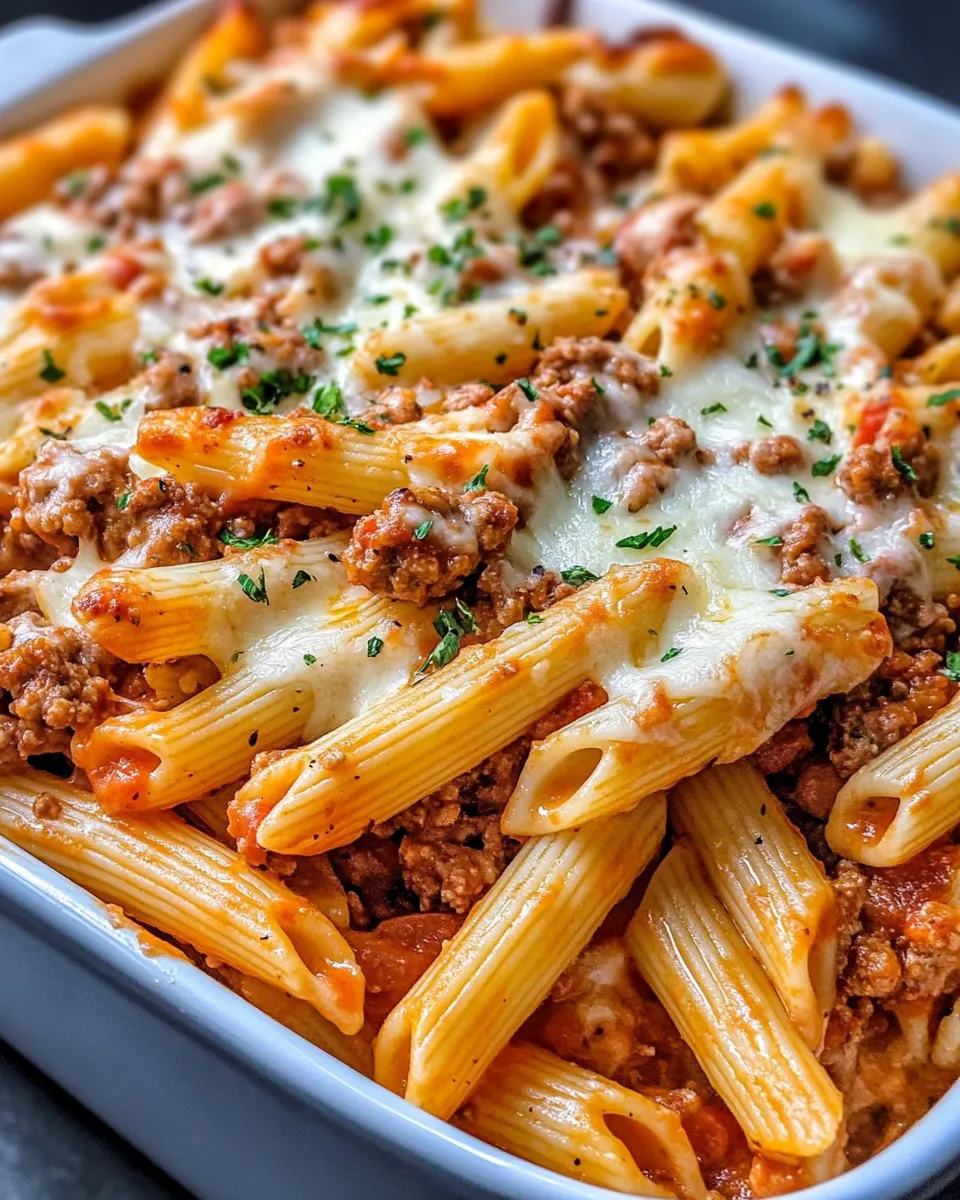 Classic The Best Beef & Cheeseburger Pasta Casserole image