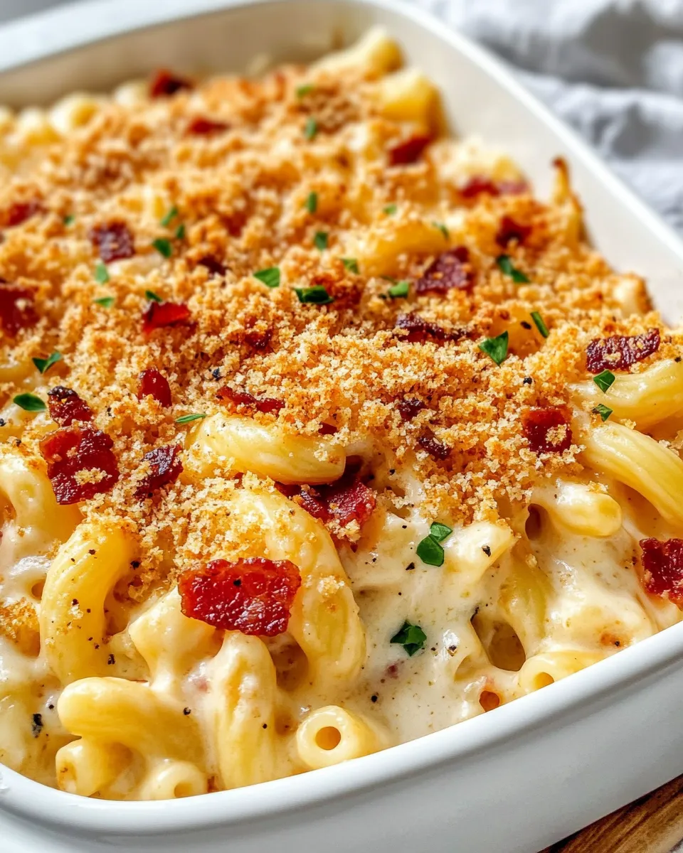 Delicious White Cheddar Bacon Mac and Cheese picture