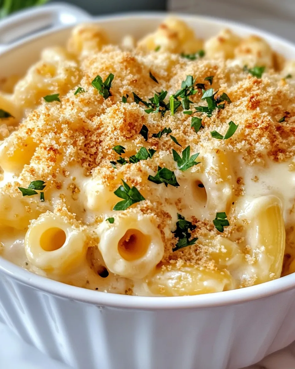 Classic White Cheddar Garlic Mac and Cheese image