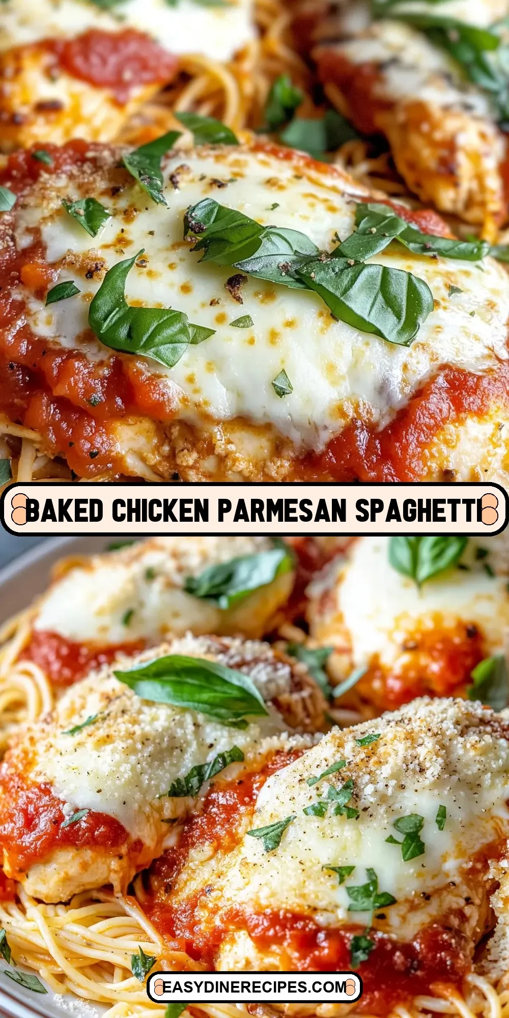 Perfect Baked Chicken Parmesan Spaghetti