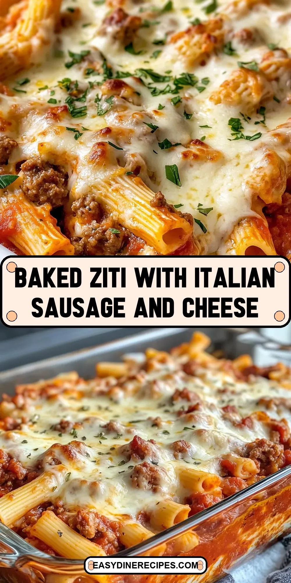 Baked Ziti With Italian Sausage And Cheese Recipe