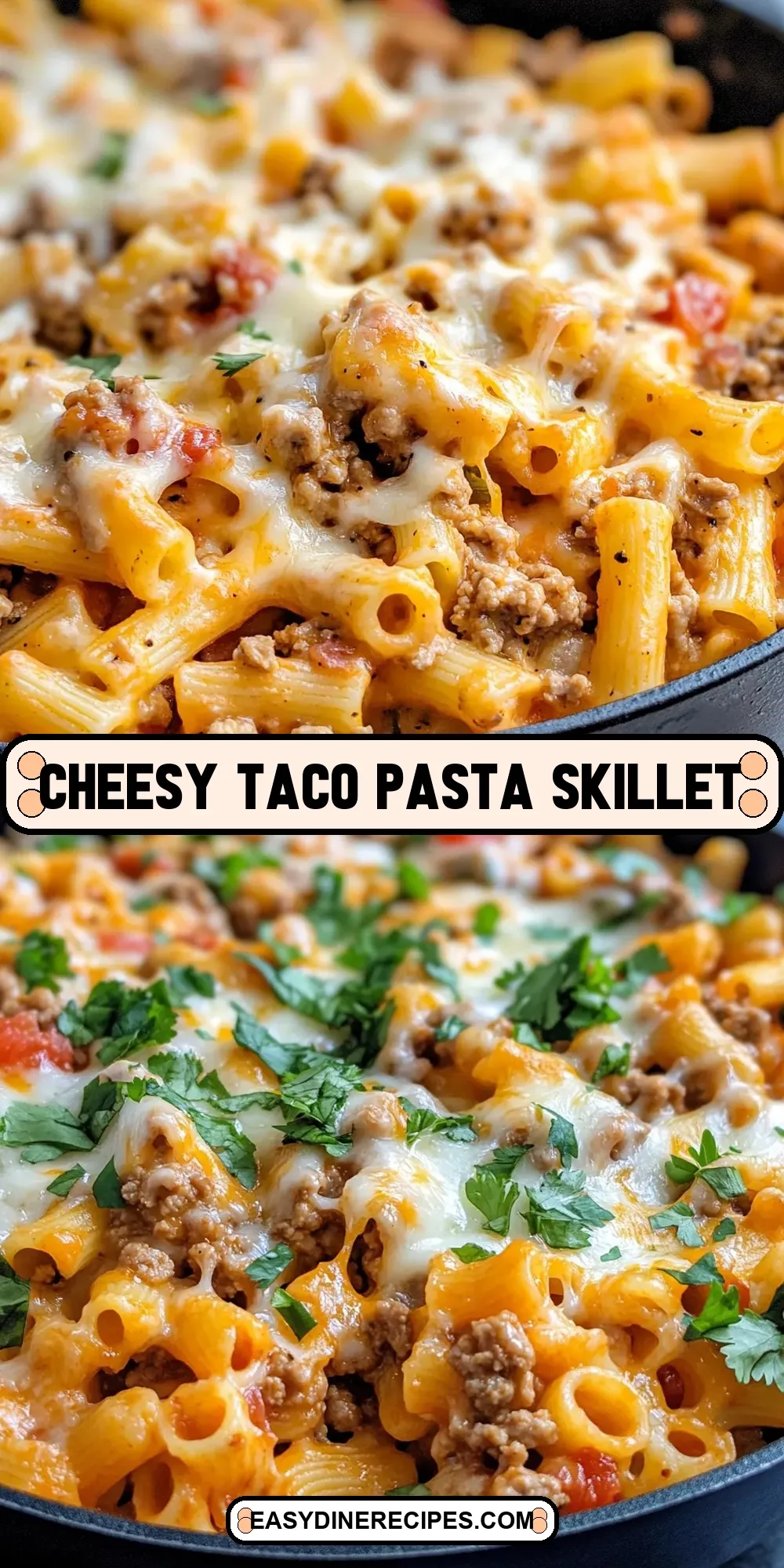 Cheesy Taco Pasta Skillet Recipe