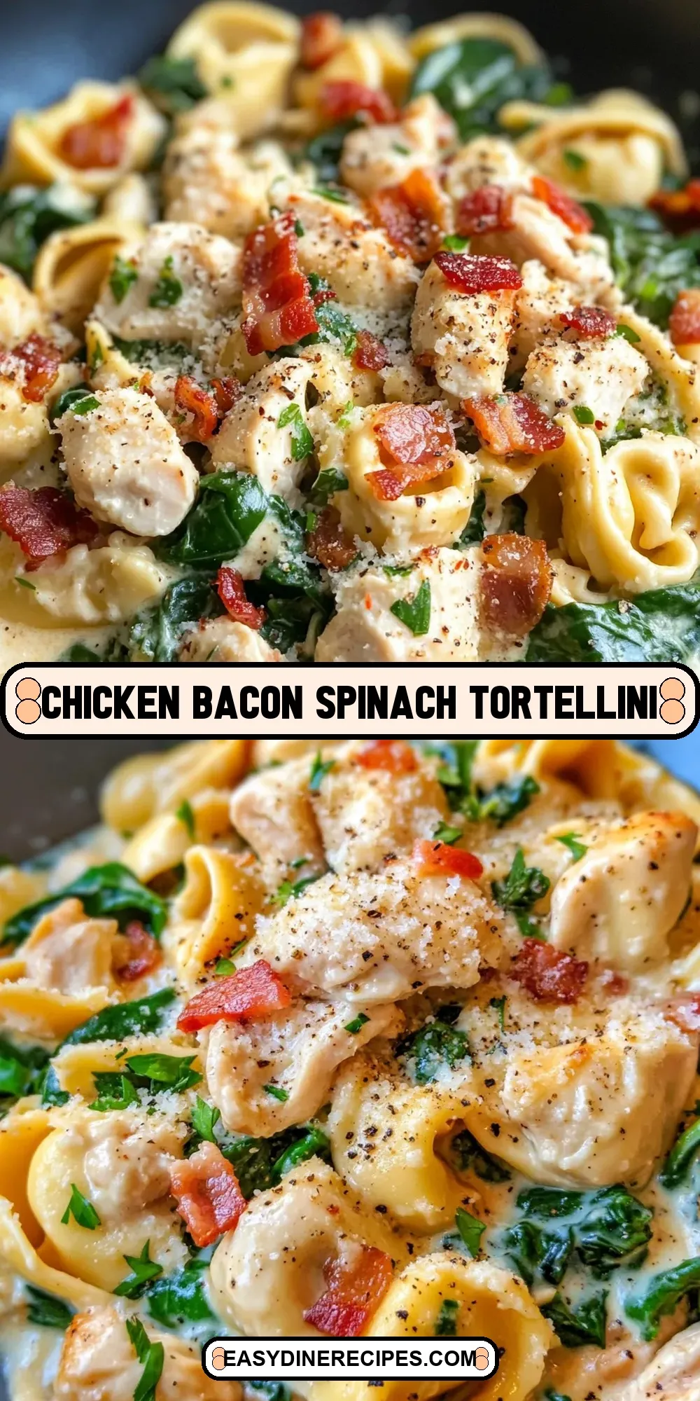 The Best Chicken Bacon Spinach Tortellini Ever