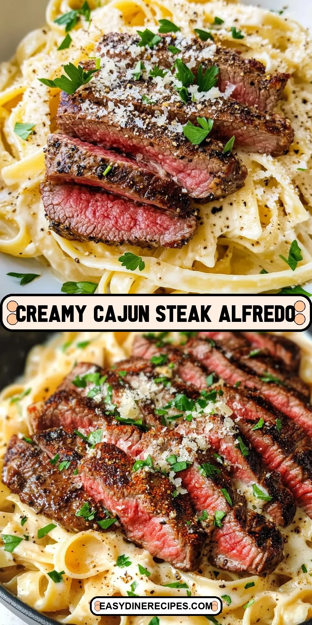 Creamy Cajun Steak Alfredo (Amazing & Delicious)