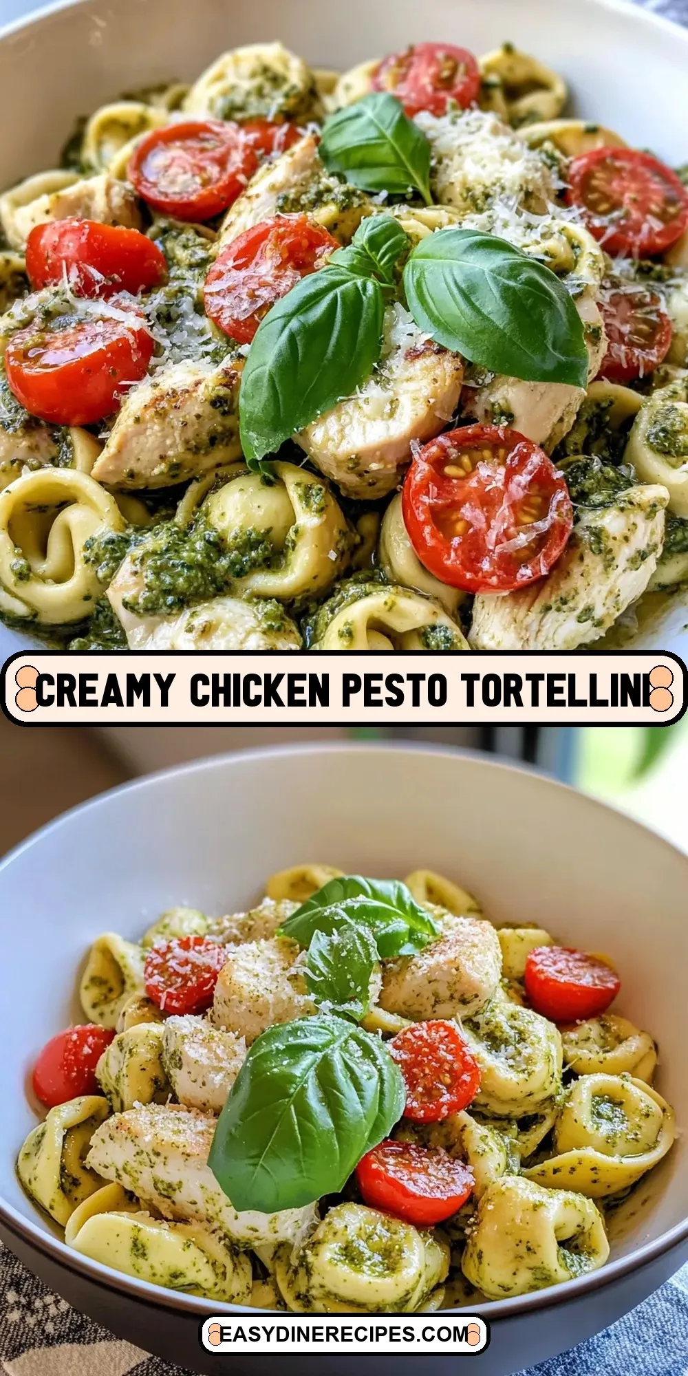 How To Make Healthy Creamy Chicken Pesto Tortellini