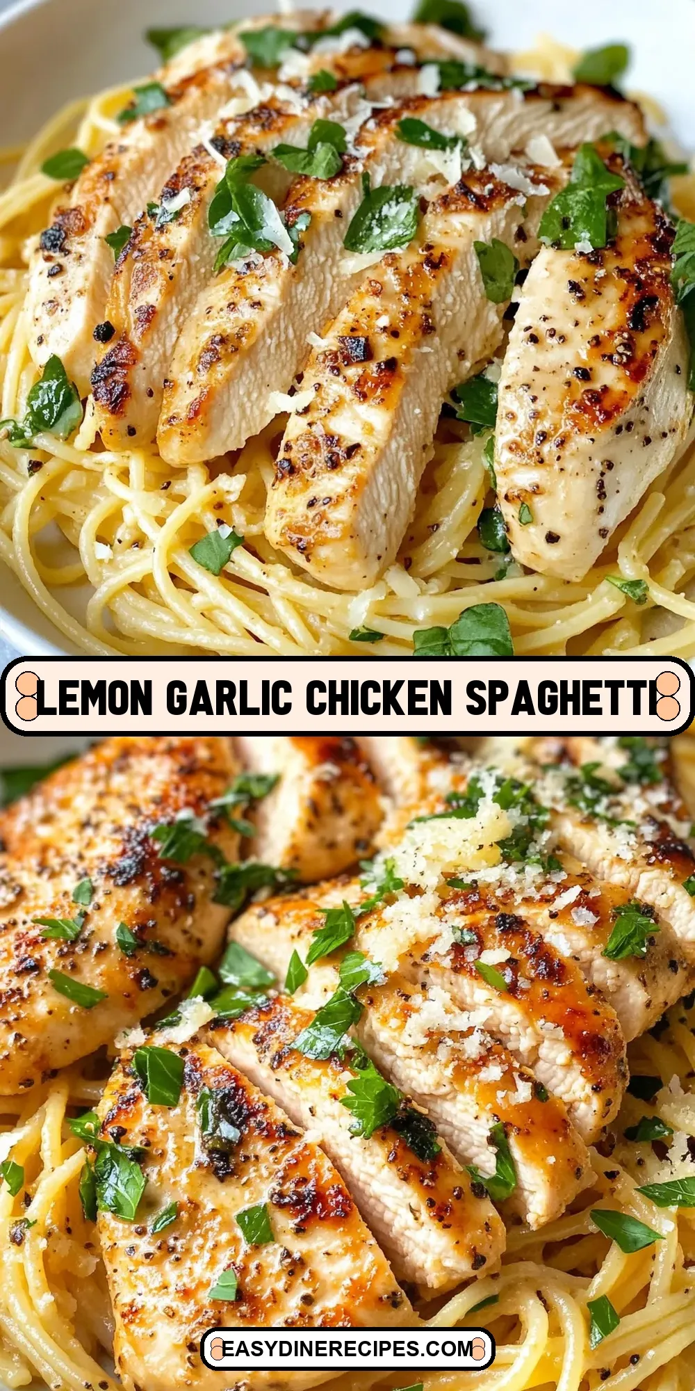Easy Lemon Garlic Chicken Spaghetti Recipe