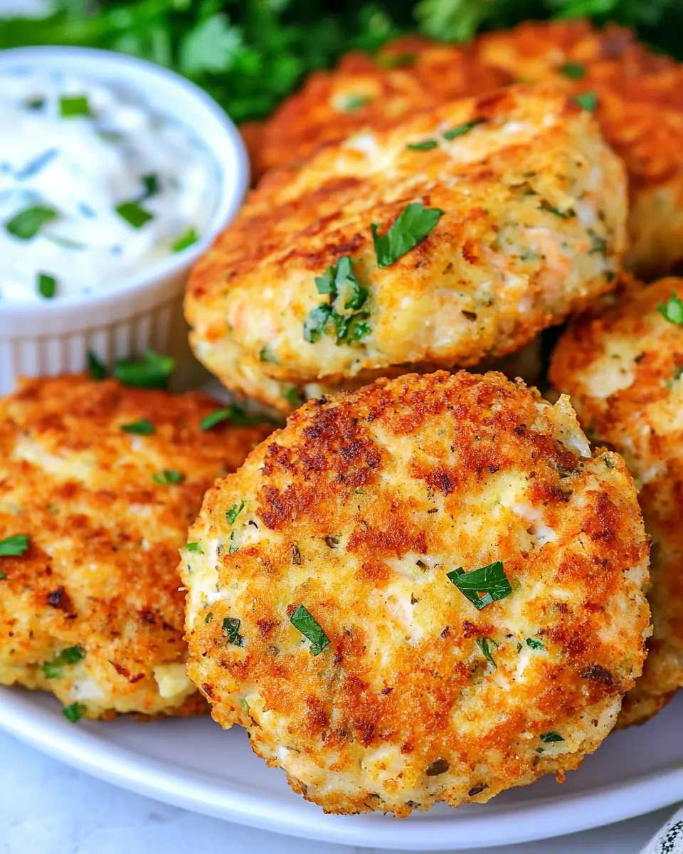 Classic Air Fryer Salmon Cakes recipe image