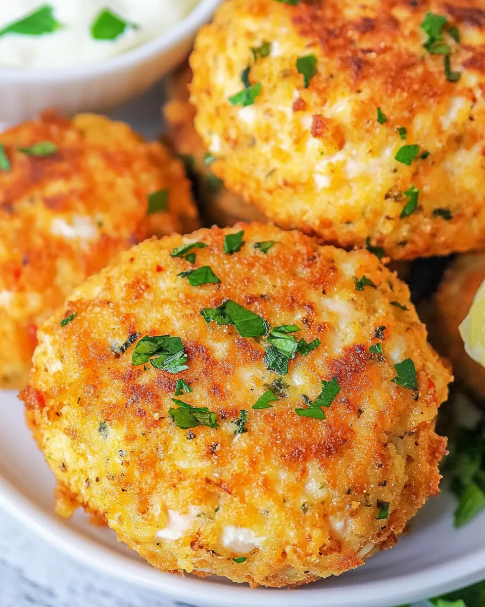 Delicious Air Fryer Salmon Cakes food shot