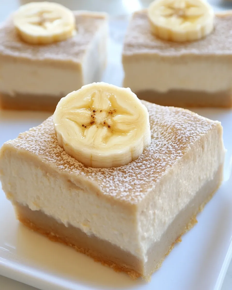 Easy Banana Cheesecake Bars recipe photo