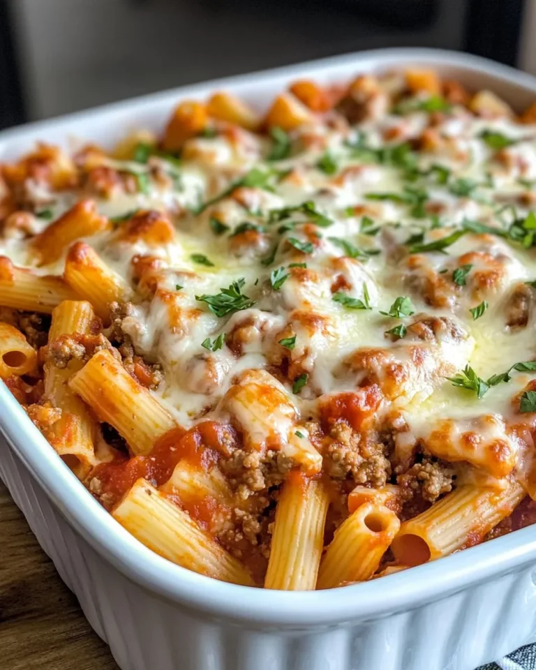 Homemade Beefy Baked Ziti Casserole recipe photo