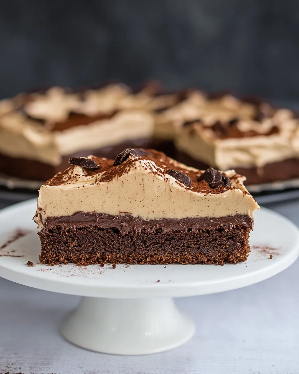 Delicious Brownie Cake with Cookie Butter Frosting photo