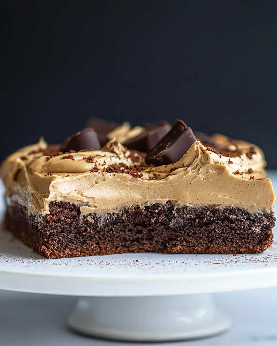 Perfect Brownie Cake with Cookie Butter Frosting plate image