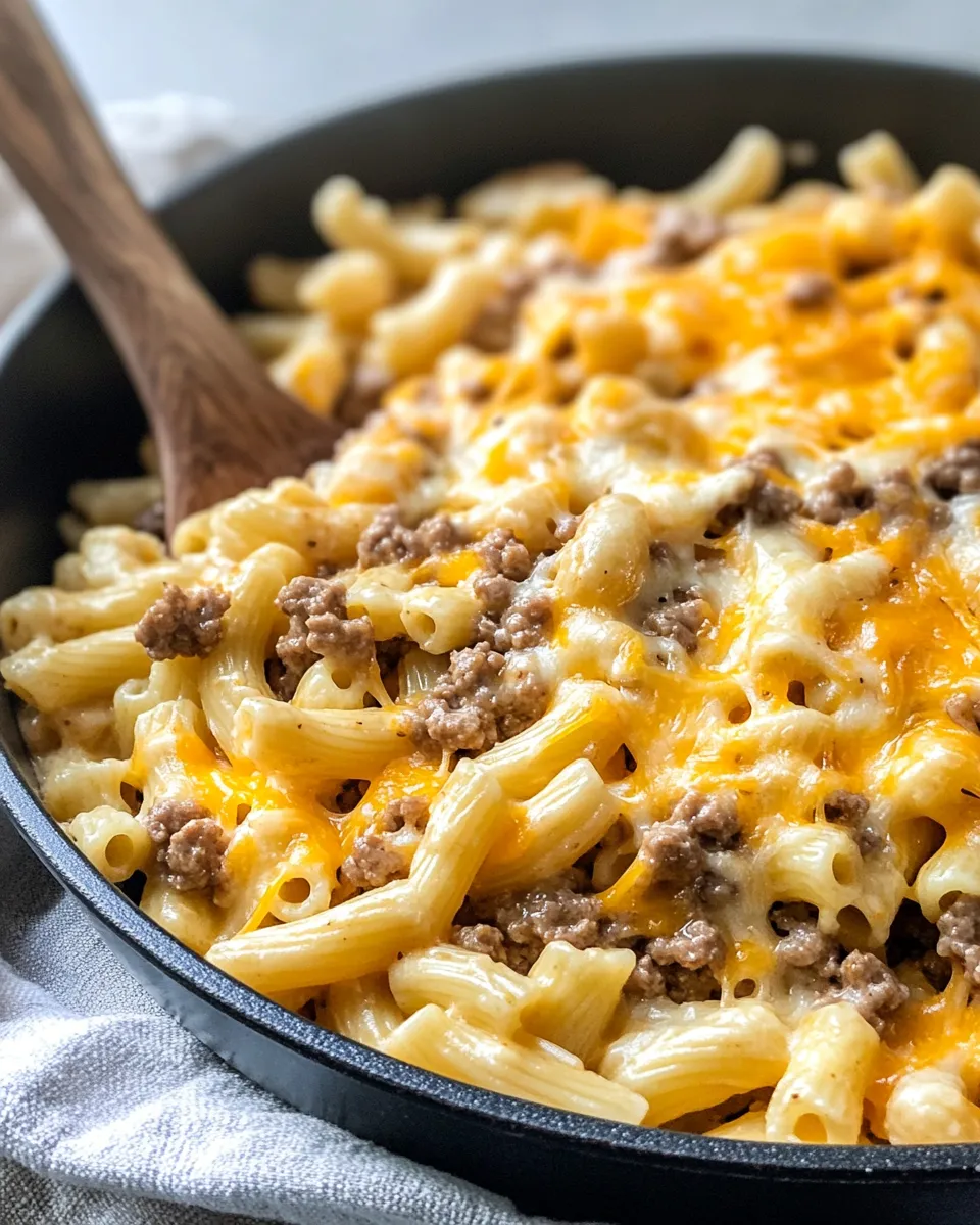 Classic Cheeseburger Macaroni Pasta image